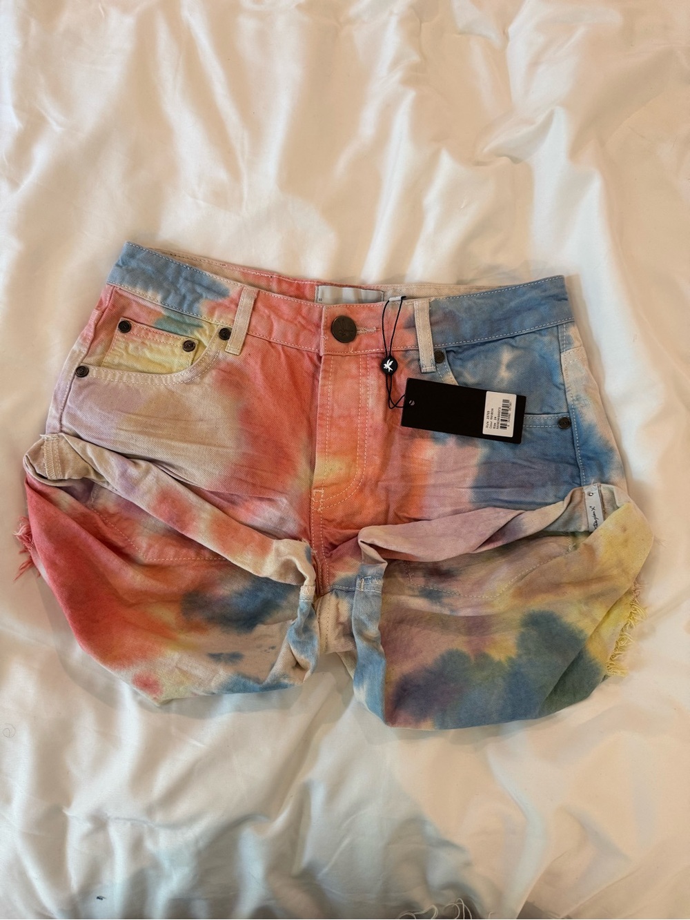 One Teaspoon Tie-Dye Cotton Women's Shorts New with Tags